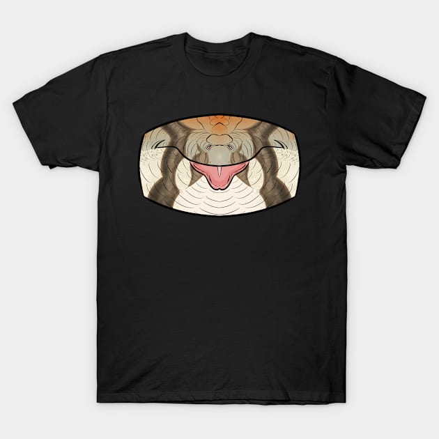 Pink Tongue Skink Mask T-Shirt by TwilightSaint